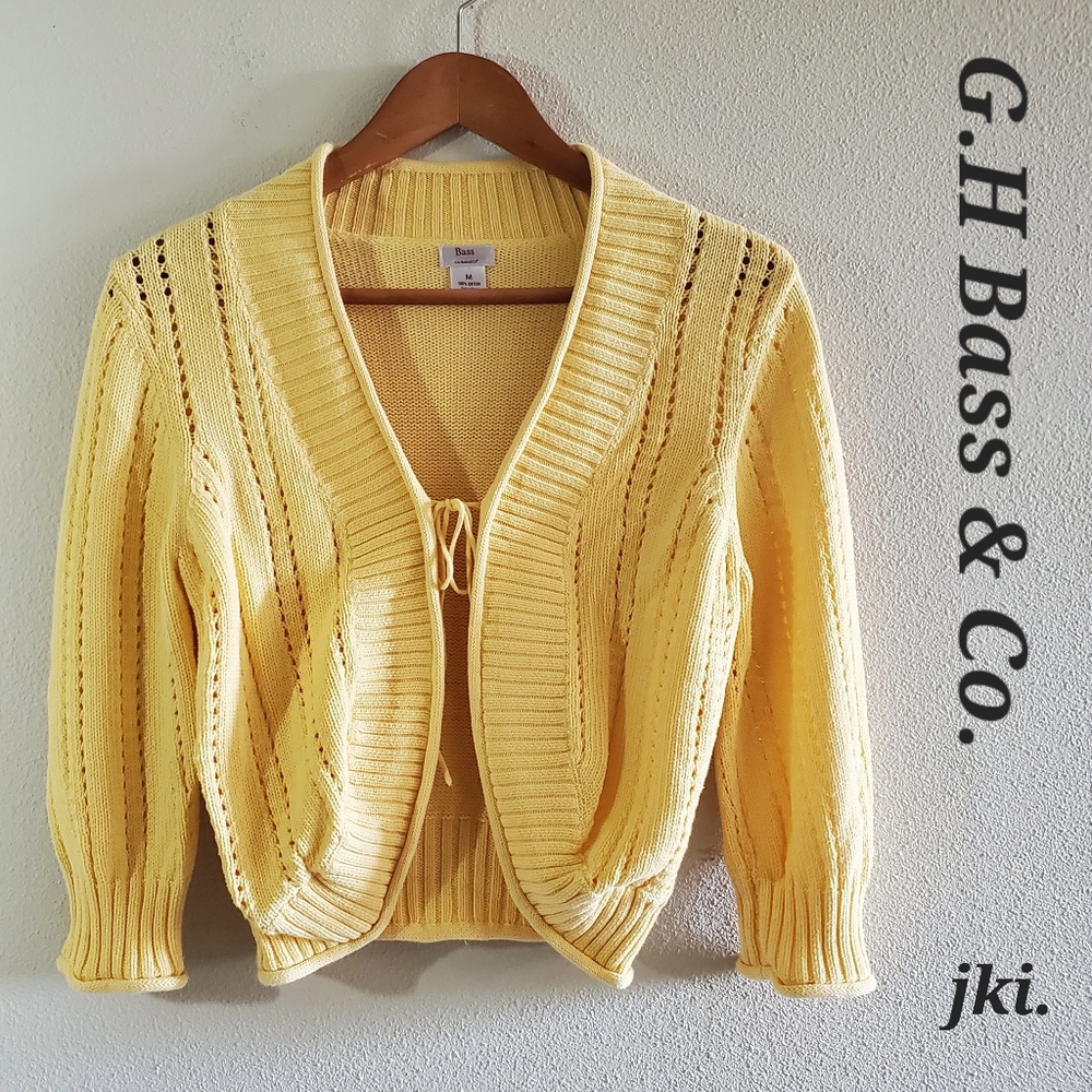 G.H. Bass & Co. Bass Knit-Croche Women's Sweater Cardigan